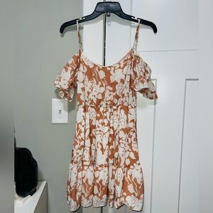 SHEIN Floral Coral Mini Dress